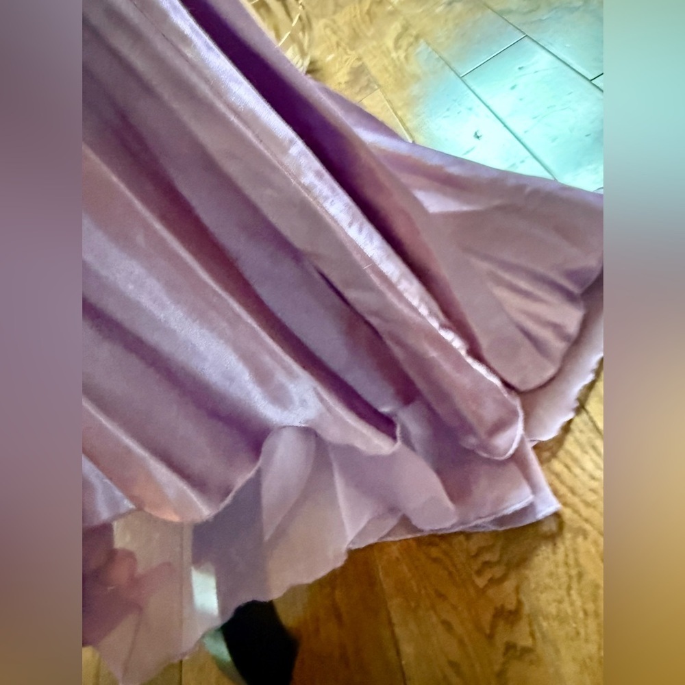Urban Girl Nites Lavender Satin Dress size 11/12 Cocktail Prom - Picture 12 of 15